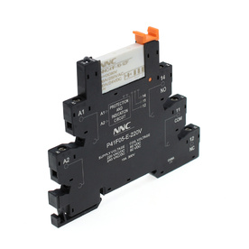 Реле интерфейсное P41F05-E-220V 10A 220-240V AC/DC c 1 переключающим контактом и индикатором работы, 220-240В